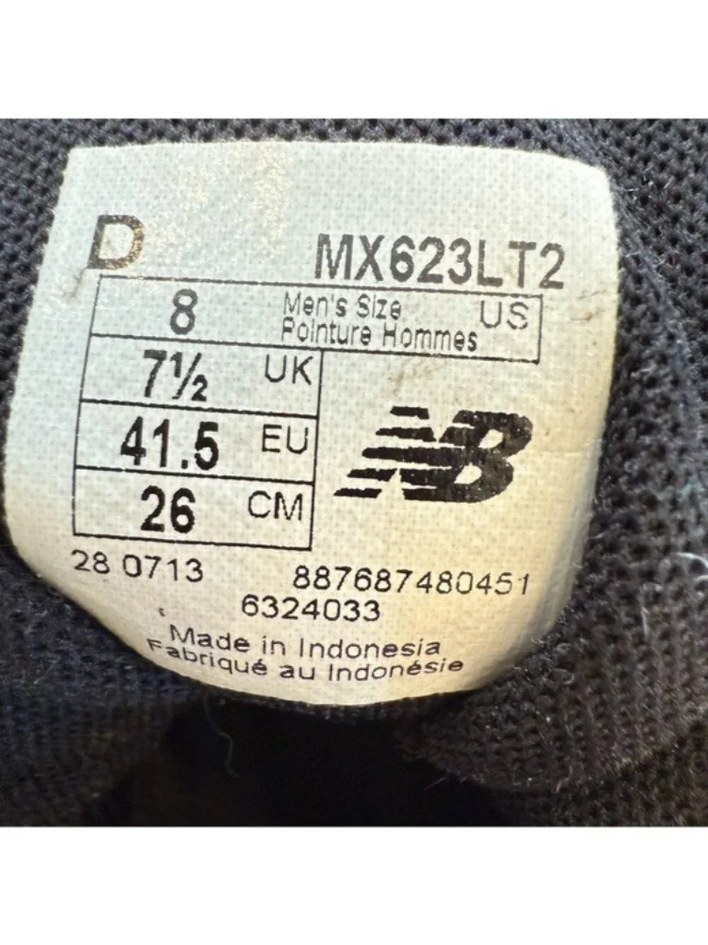 New Balance 623 Mens Size 8 D Cross Trainer Brown Leather MX623LT3 Sneakers
